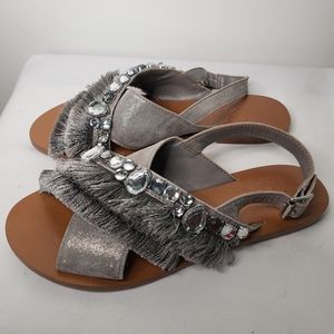 Vince Camuto Ampella Embellished Fringe Sandals